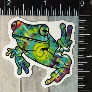 🌀10/$10🌀 Psychedelic Frog Reusable Waterproof Vinyl Sticker Decal